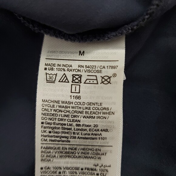 Old Navy Dress Womens Medium Navy One Shoulder Midi Pleated Rayon Cocktail Event - Picture 12 of 13